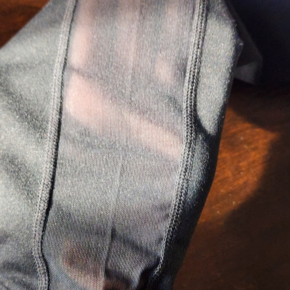 Fabletics Black PowerHold Mesh Sides Leggings Size: Medium - Picture 7 of 8